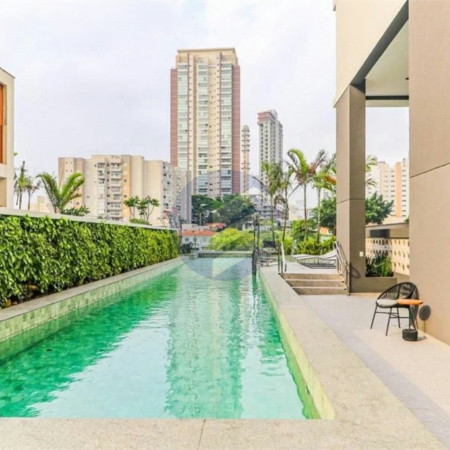 Studio à venda ou para alugar com 1 quarto, sendo 1 suíte, em Brooklin, São Paulo - SP