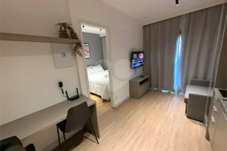 Studio HIS2 mobiliado 38m² na Liberdade, lazer completo, pronto para morar.