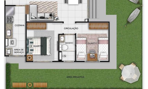 Planta Apartamento 64m²