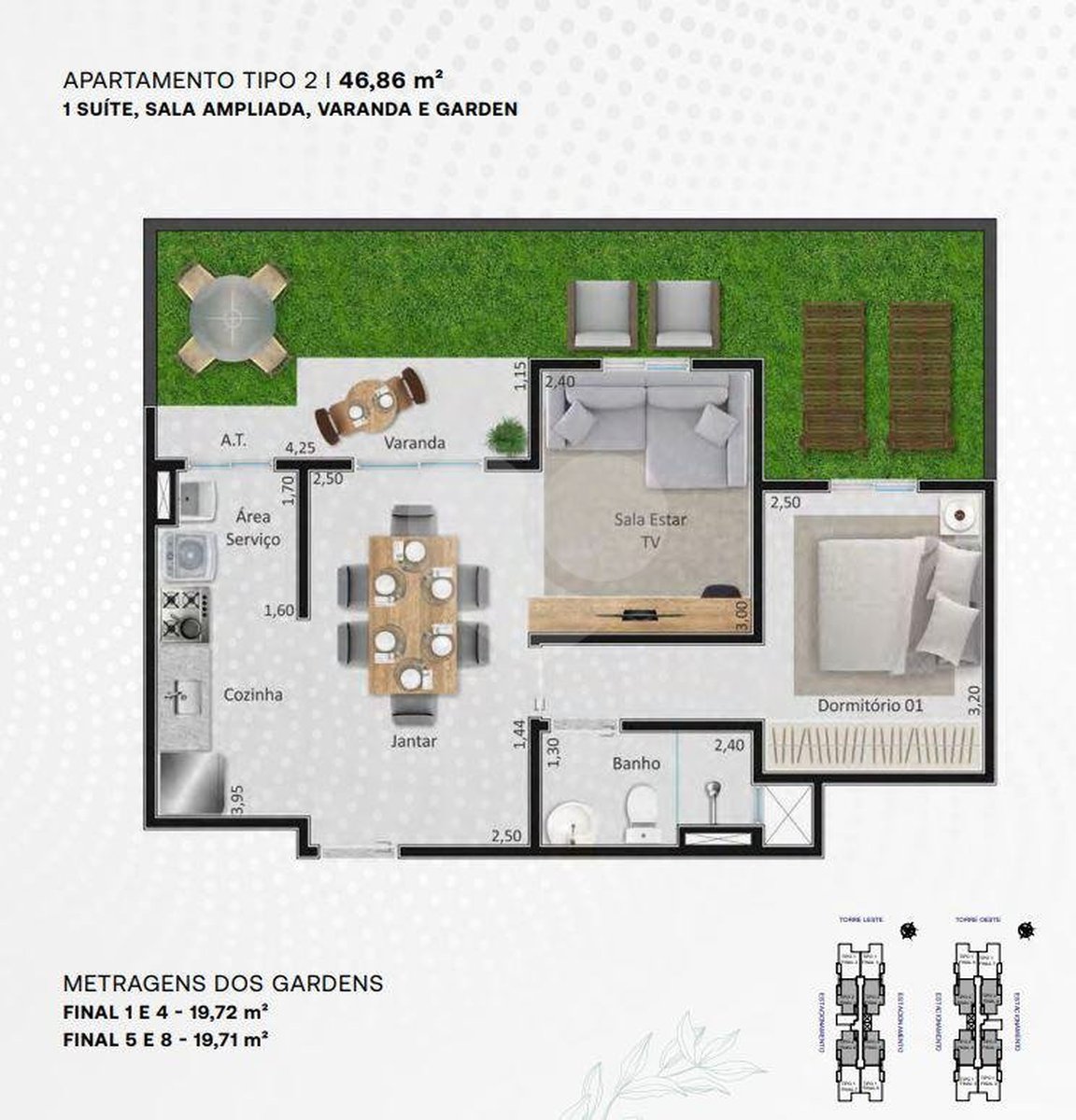 Apartamento 46m²