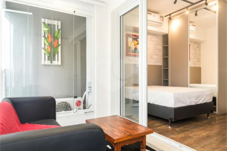 Excelente apartamento de 35m², mobiliado e com vaga, na Consolação