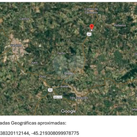 TERRENO À VENDA – 7,26 HECTARES NA RODOVIA FERNÃO DIAS (MG)