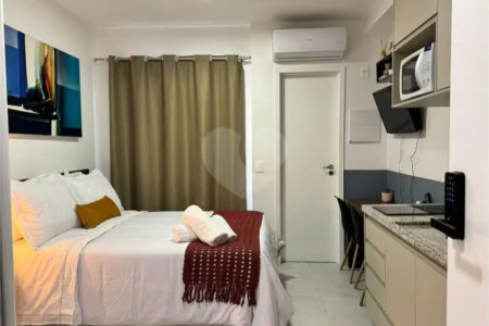 Studio Novo Mobiliado 22m² Próximo Metrô Chácara Klabin