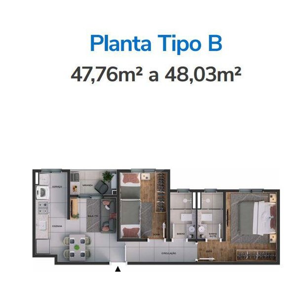 Planta Apartamento 47m²