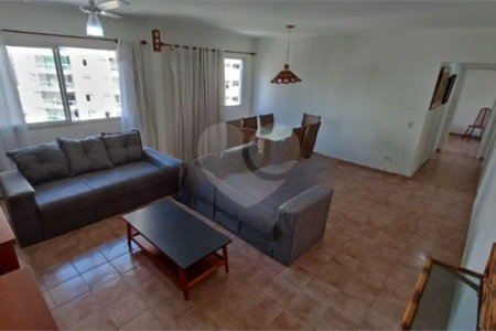 APARTAMENTO 2 QUARTOS (+1 REV.) MOBILIADO P/ALUGAR NO GUARUJÁ/PITANGUEIRAS 96m2 VISTA MAR