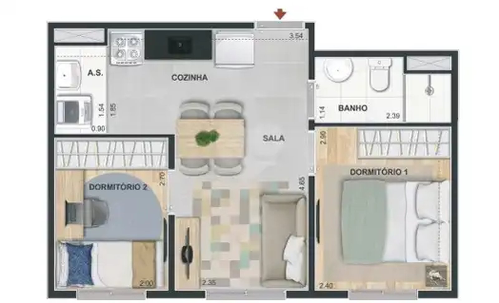 Apartamento 33m²