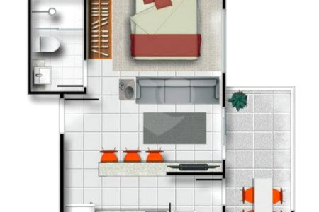 Apartamento tipo Studio no Edifício Residencial Via Campus