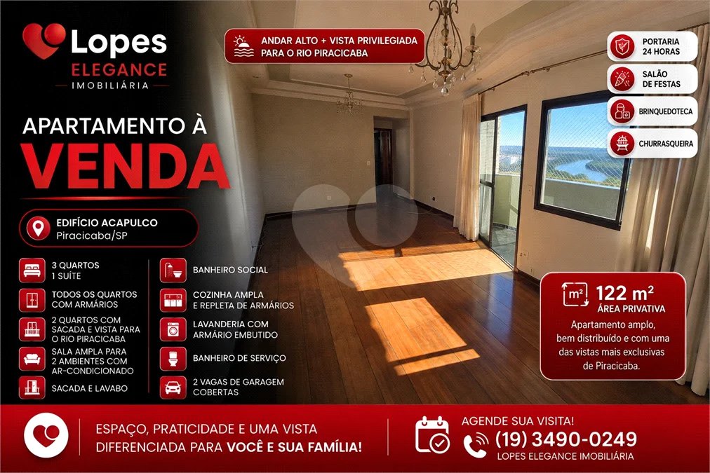 APARTAMENTO À VENDA | EDIFÍCIO ACAPULCO | PIRACICABA/SP