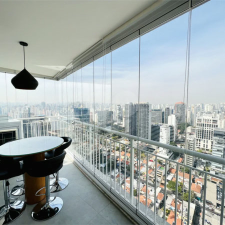 Apartamento venda / locação Vila Nova Conceição, 80m², andar alto, 1 suíte e 2 vagas