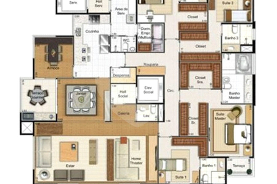 Apartamento Alto de Santana | 282 m² | 4 Suítes | Varanda Gourmet | 5 Vagas