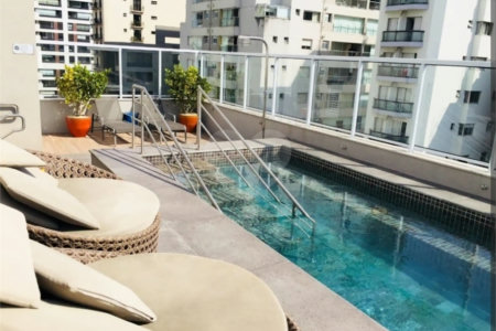 Pratico e moderno apartamento mobiliado de 45 m2 na Bela Vista