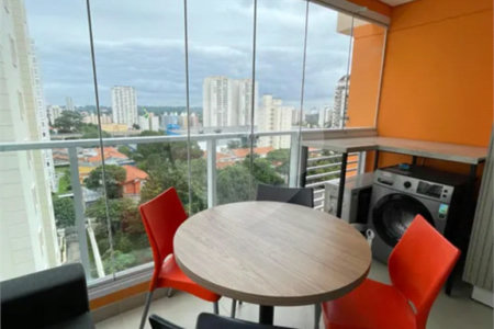 Apartamento studio para venda no Campo Belo de 47,36 m² - 1 vaga