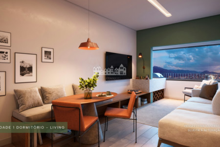 Apartamento 1 Dormitório com Suíte – 49 m² – Projeto Flora, Atibaia
