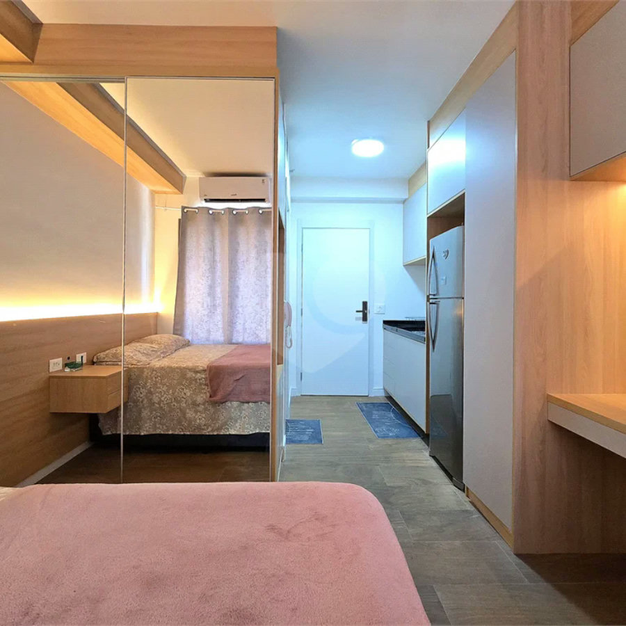 Studio Mobiliado Novo Andar Alto Próximo Metrô Paraíso