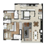 Apartamento novo com 129m² na Mooca com 2 suítes e 2 vagas.