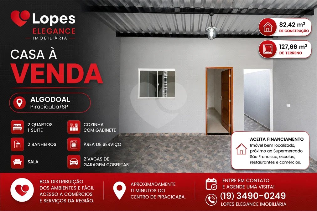 CASA À VENDA | ALGODOAL | PIRACICABA/SP