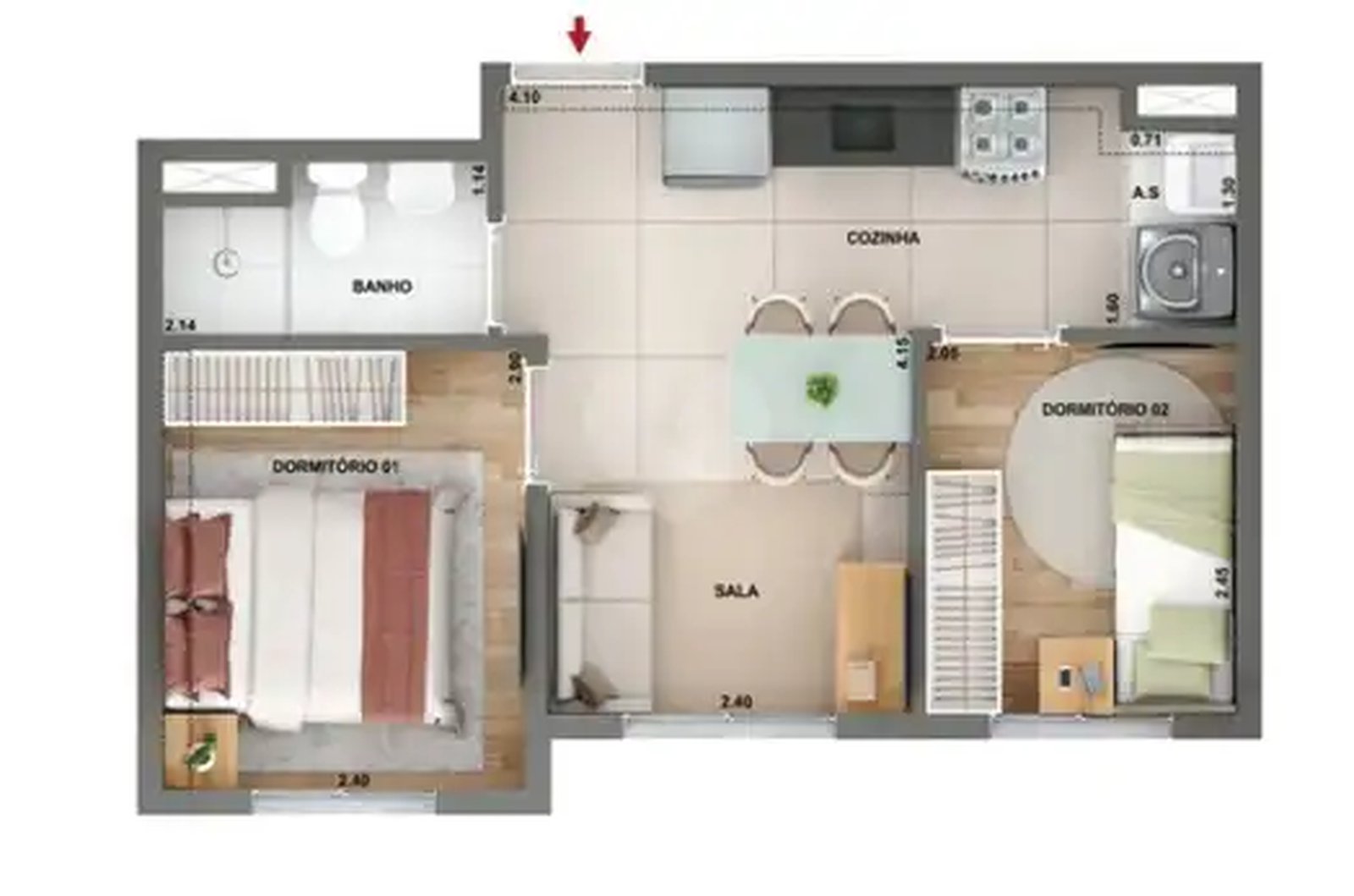 Apartamento 32m²