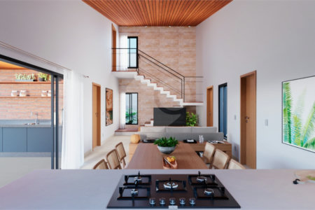 Casa em condomínio com vista para a montanha