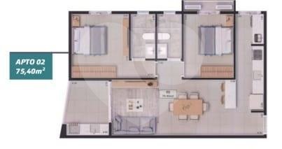 Planta Apartamento 75m²