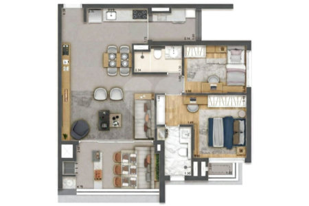 Apartamento à venda - Chácara Santo Antônio