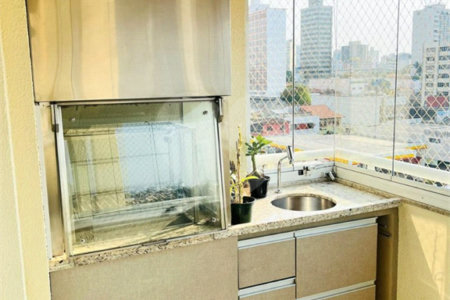 Apartamento á venda MOBILIADO com 128m², 3 suítes, 2 vagas, no centro de Santo André