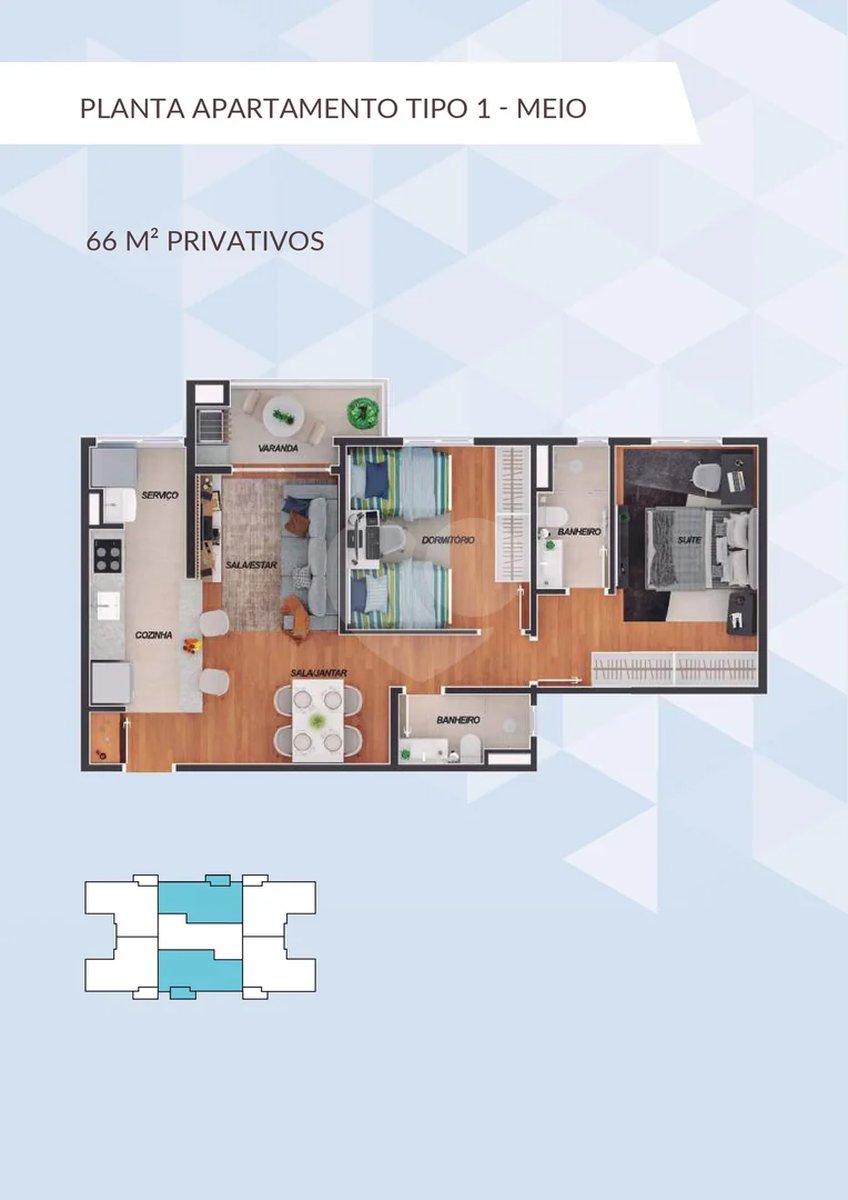 Apartamento 66m²