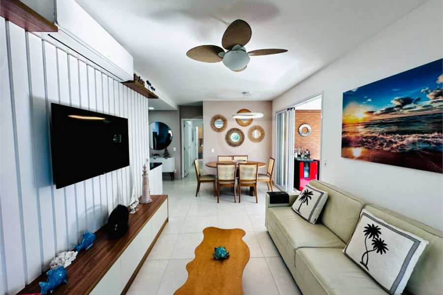 Apartamento à venda com 3 quartos, sendo 1 suíte, em Riviera de São Lourenço, Bertioga, SP