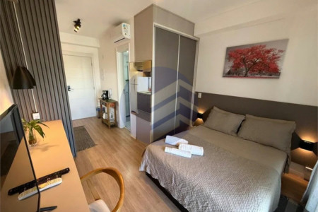 Studio à venda ou para alugar com 1 quarto, sendo 1 suíte, em Brooklin, São Paulo - SP