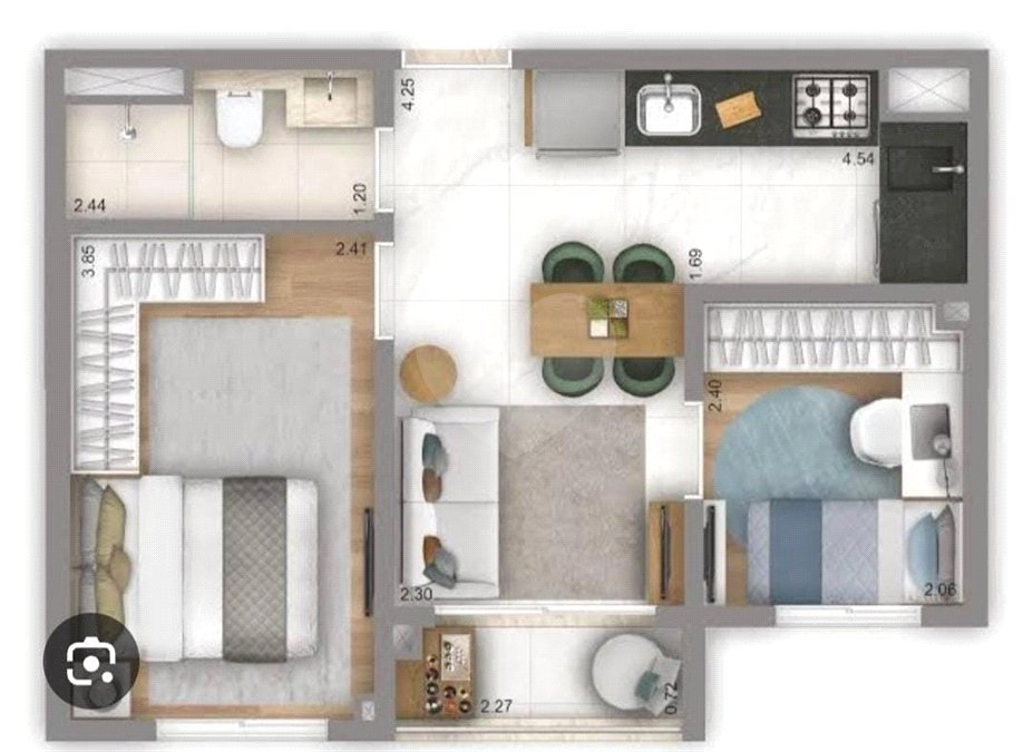Studio 24m² | Condomínio Living In Vergueiro