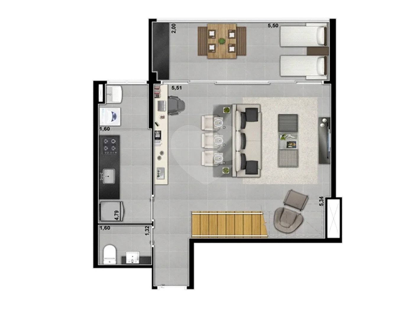 Apartamento no Jardim Anália Franco