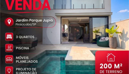 Sobrado à venda com 3 quartos, sendo 1 suíte,  em Jupiá, Piracicaba, SP