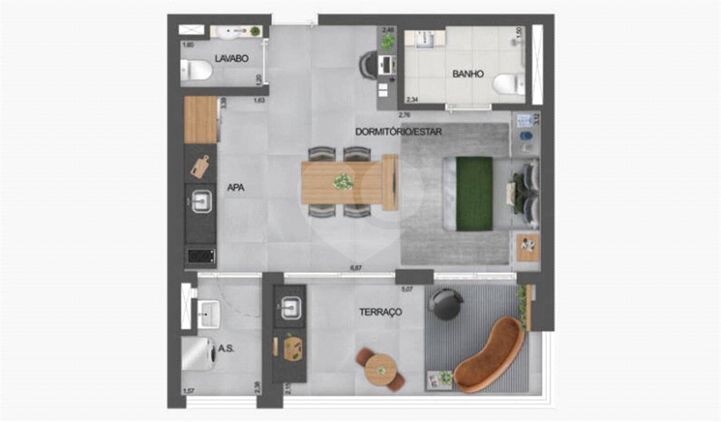 STUDIO NA VILA CLEMENTINO 32 m