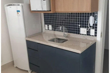 Landing Campo Belo 42 m² Apartamento semimobiliado para locação no Campo Belo, 1 quarto, garagem